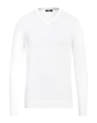 ALPHA STUDIO Pullover Weiß 100% Sea Island Baumwolle