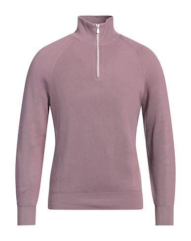 BRUNELLO CUCINELLI Jumper with zip Mauve 100% Cotton