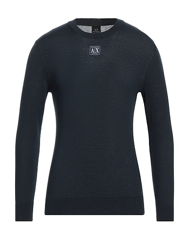 ARMANI EXCHANGE Pullover Blu notte 60% Cotone, 40% Poliestere