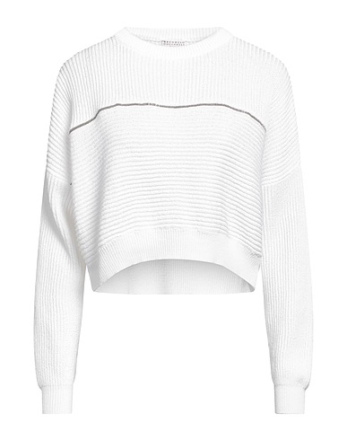 BRUNELLO CUCINELLI Sweater White 100% Cotton, Brass