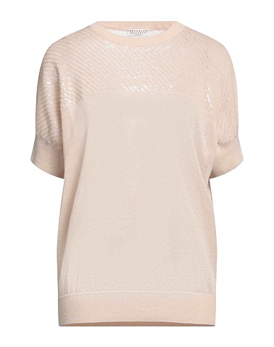 BRUNELLO CUCINELLI Pullover Sabbia 85% Lino, 15% Poliammide, Poliestere