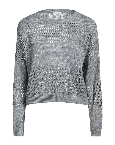 BRUNELLO CUCINELLI Sweater Slate blue 94% Linen, 6% Nylon, Polyester