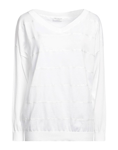 BRUNELLO CUCINELLI Jumper White 100% Cotton, Polyester