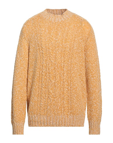 AMBROSIO Pullover Giallo ocra 100% Lana Vergine
