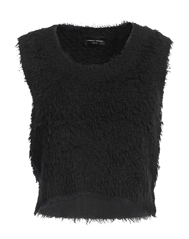 ROBERTO COLLINA Sleeveless sweater Black 58% Cotton, 42% Nylon