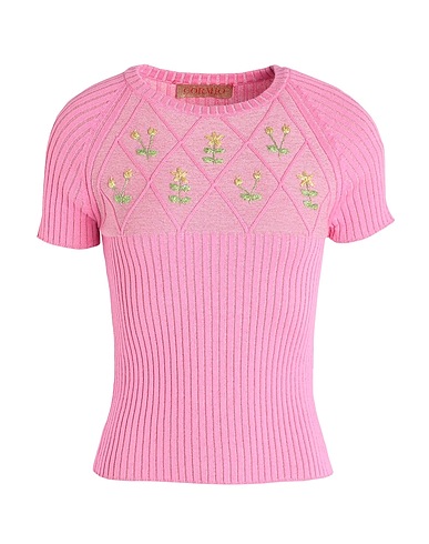 CORMIO Jumper Pink 50% Cotton, 35% Viscose, 8% Polyamide, 7% Metallic fiber