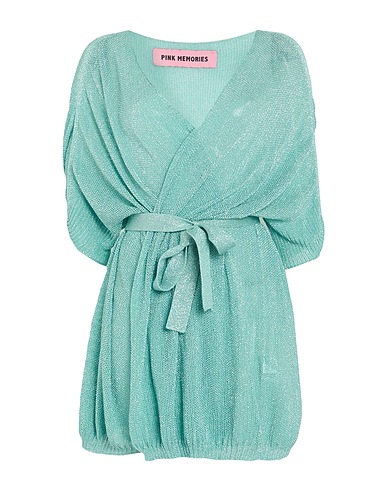 PINK MEMORIES Cardigan Turquoise 70% Viscose, 15% Polyamide, 15% Metal