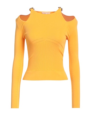 PATRIZIA PEPE Pullover Senape 63% Viscosa, 37% Poliammide, Alluminio, Rame