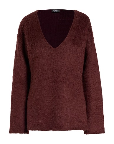 DONDUP Jumper Chocolate brown 56% Wool, 24% Polyamide, 10% Mohair wool, 10% Acetate