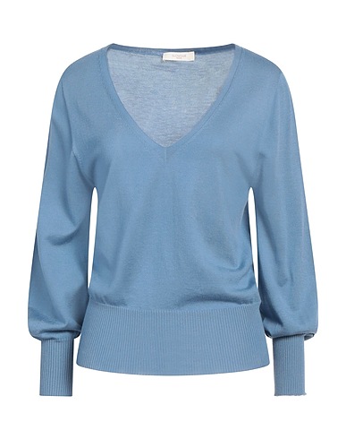 ZANONE Jumper BY SLOWEAR Light blue 70% Cotton, 30% Silk