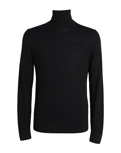 CALVIN KLEIN Cuello alto Negro 100% Lana