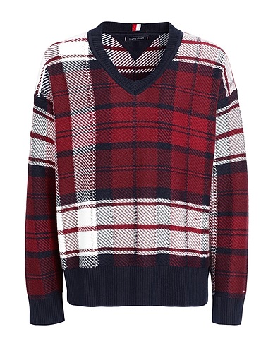 TOMMY HILFIGER Pullover Bordeaux 100% Baumwolle