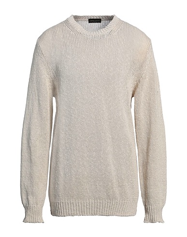 ROBERTO COLLINA Sweater Ivory 77% Cotton, 23% Linen