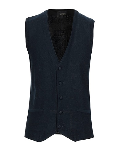 LARDINI Cardigan Midnight blue 57% Cotton, 40% Silk, 3% Elastane