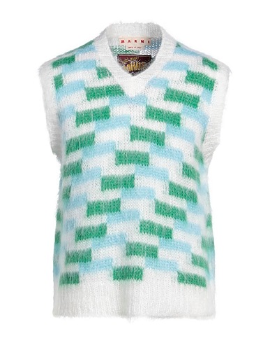 MARNI Jumper Green 77% Mohair wool, 22% Polyamide, 1% Wool