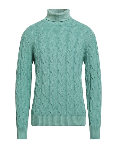 FILIPPO DE LAURENTIIS Polo neck Light green 75% Merino Wool, 15% Silk, 10% Cashmere