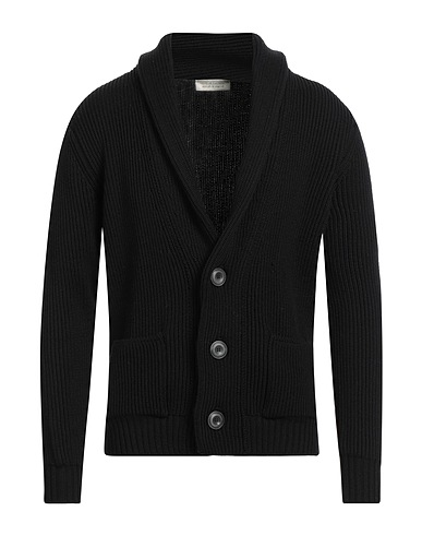 FILIPPO DE LAURENTIIS Cardigan Black 100% Merino Wool