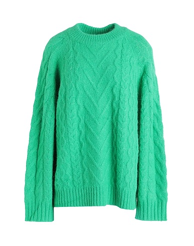 TOPSHOP Sweater Green 70% Polyester, 21% Nylon, 8% Wool, 1% Elastane