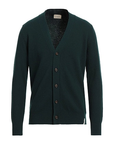 BROOKSFIELD Cardigan Dark green 100% Virgin Wool