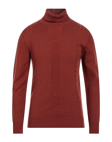 OVER/D Polo neck Rust 70% Acrylic, 30% Nylon