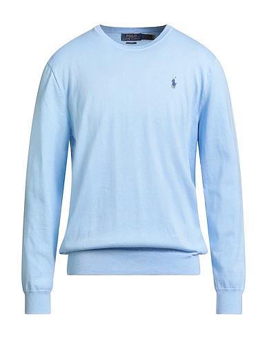 POLO RALPH LAUREN Pullover SLIM FIT TEXTURED COTTON SWEATER
 Celeste 100% Cotone