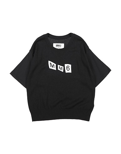 MM6 MAISON MARGIELA プルオーバー ブラック レーヨン 60% / コットン 40%
