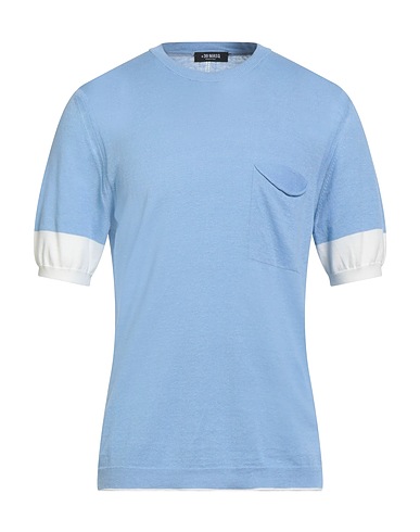 MASQ Pullover Blu chiaro 75% Lino, 25% Cotone