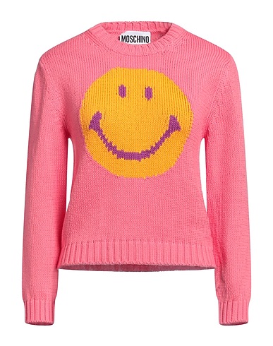 MOSCHINO Sweater COUTURE X SMILEY
 Pink 100% Cotton, Polyamide, Elastane