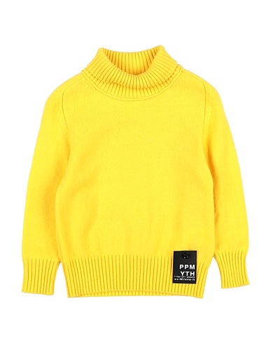 PAOLO PECORA Rollkragenpullover Gelb 100% Merinowolle