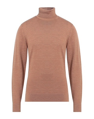 CALVIN KLEIN Turtleneck Camel 100% Wool