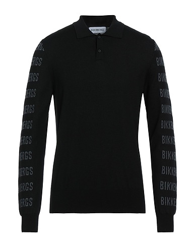 BIKKEMBERGS Jumper Black 50% Acrylic, 50% Wool