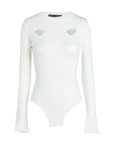 MARCO RAMBALDI Jumper Off white 90% Virgin Wool, 9% Polyamide, 1% Elastane