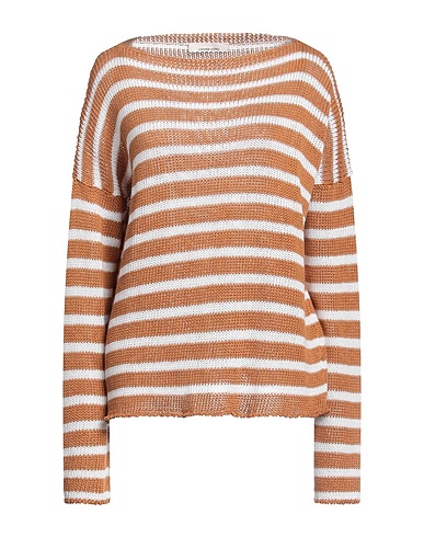 LIVIANA CONTI Sweater Camel 66% Linen, 34% Cotton