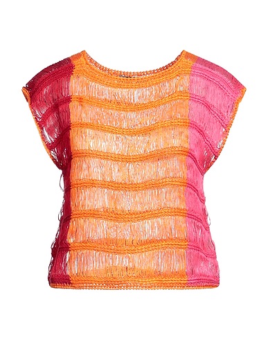 ALBERTA FERRETTI Sweater Orange 100% Linen