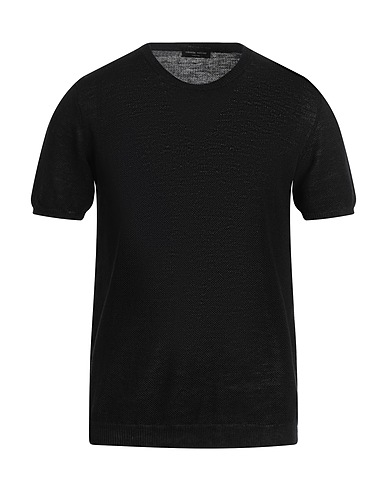 ROBERTO COLLINA Pullover Nero 100% Lino