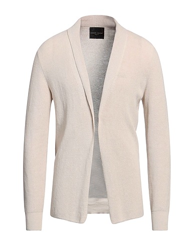 ROBERTO COLLINA Cardigan Beige 80% Organic cotton, 20% Linen