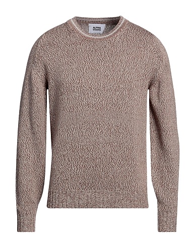 ALPHA STUDIO Sweater Brown 100% Cotton
