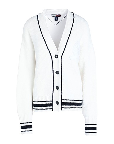 HILFIGER COLLECTION Strickjacke Weiß 83% Baumwolle, 17% Polyamid
