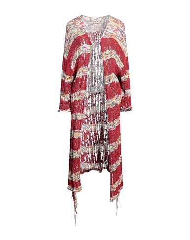 AKEP Cardigan Brick red 67% Organic cotton, 25% Recycled polyester, 8% Recycled polyamide