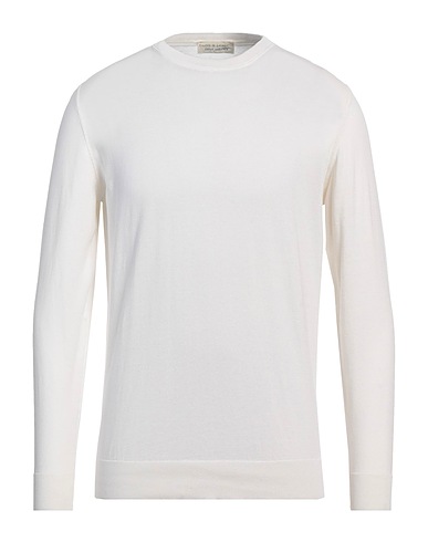 FILIPPO DE LAURENTIIS プルオーバー ホワイト コットン 90% / カシミヤ 10%