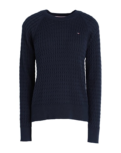 TOMMY HILFIGER Jumper Navy blue 100% Cotton