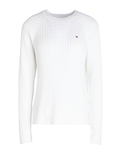 TOMMY HILFIGER Pullover Bianco 100% Cotone