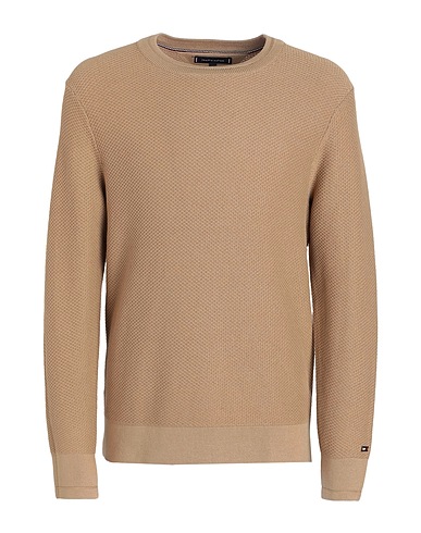 TOMMY HILFIGER Pullover Hellbraun 82% Baumwolle, 18% Polyamid