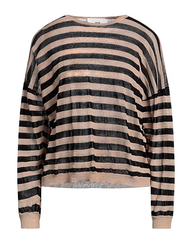 SOLOTRE Jumper Sand 89% Linen, 11% Polyamide