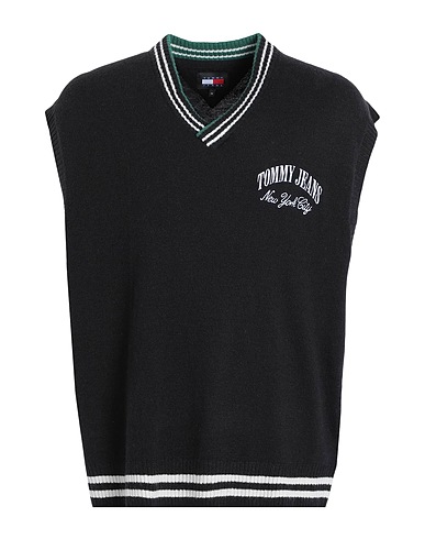 TOMMY JEANS Jumper Black 50% Wool, 50% Polyamide