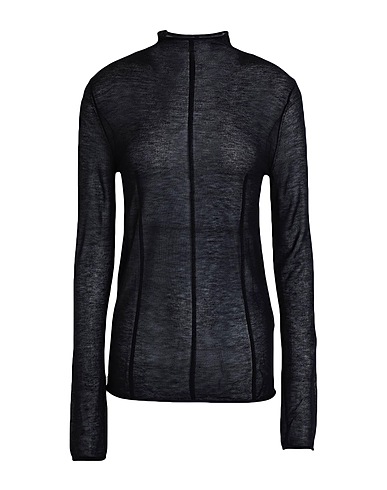 CALVIN KLEIN JEANS Polo neck Black 65% Acrylic, 35% Polyester