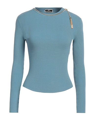 ELISABETTA FRANCHI Jumper Pastel blue 57% Lyocell, 27% Silk, 16% Polyamide