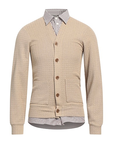 GREY DANIELE ALESSANDRINI Cardigan Nocciola 50% Poliestere, 47% Cotone, 3% Elastan
