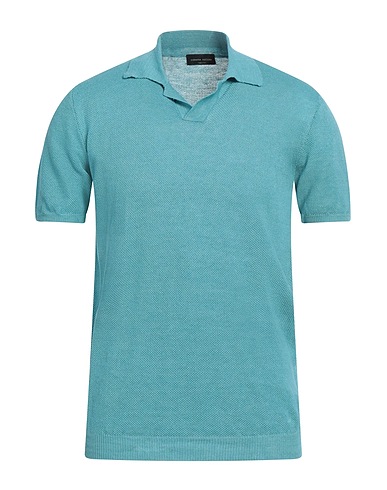 ROBERTO COLLINA Sweater Turquoise 80% Organic cotton, 20% Linen