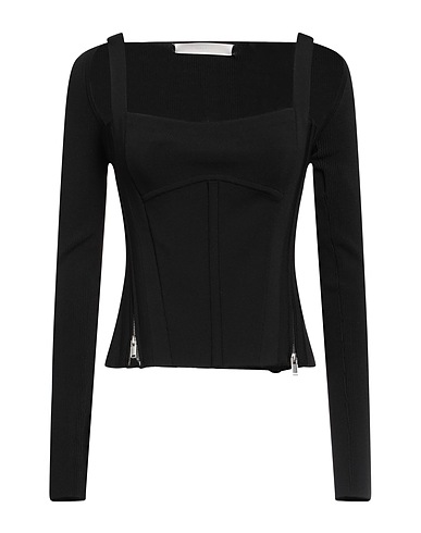DION LEE Twin set Nero 65% Viscosa, 34% Nylon, 1% Elastan
